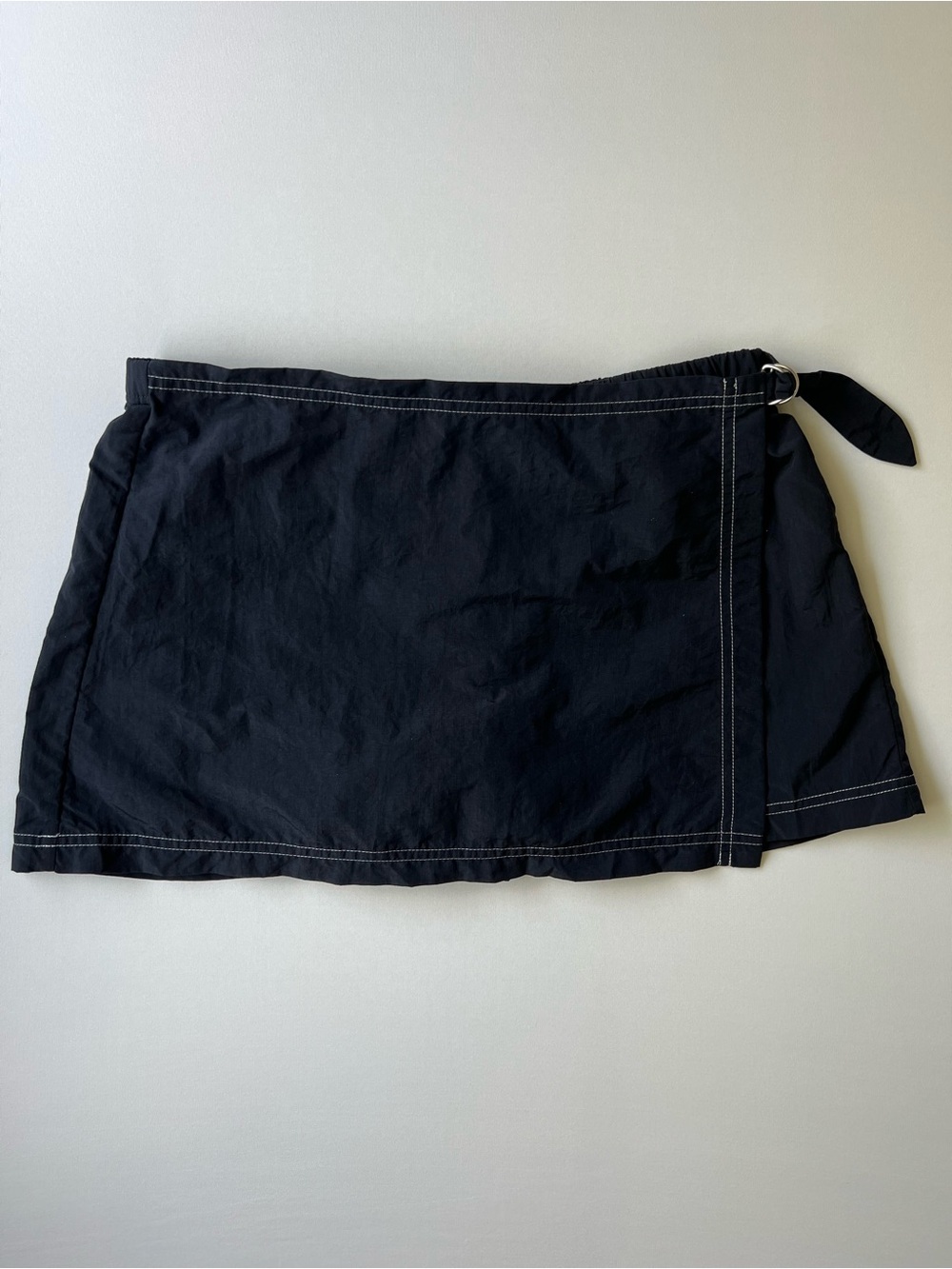 Lands’ End Black Wrap Swim Skort Board Shorts Size 10
